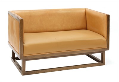 Lot 534 - A 'Cabinett' tan leather settee
