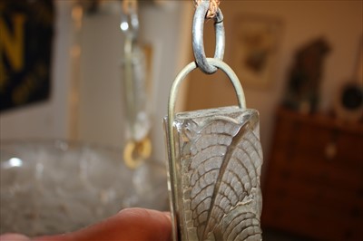 Lot 110 - A pair of Lalique 'Charmes' glass plaffoniers