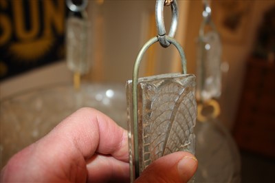 Lot 110 - A pair of Lalique 'Charmes' glass plaffoniers