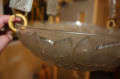 Lot 110 - A pair of Lalique 'Charmes' glass plaffoniers