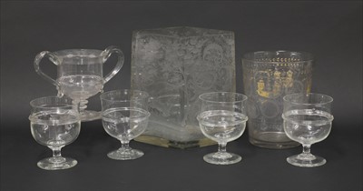 Lot 22 - A Bohemian clear glass vase