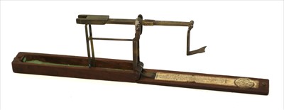 Lot 1047 - A rosewood folding brass sovereign balance