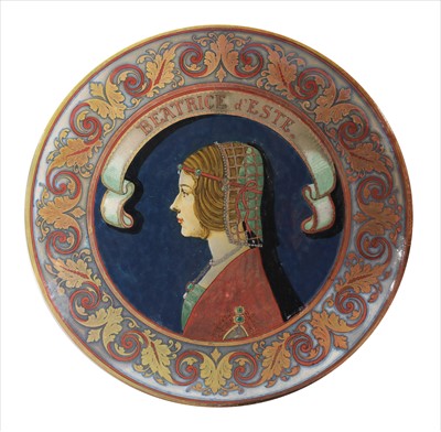 Lot 46 - A French majolica charger
