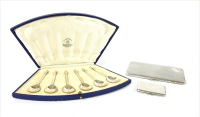 Lot 213 - A silver cigarette case