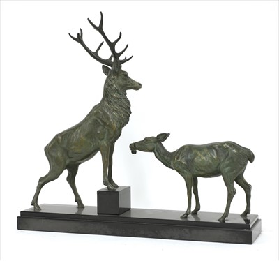 Lot 131 - An Art Deco spelter centrepiece