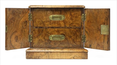 Lot 86 - A Victorian walnut humidor cabinet