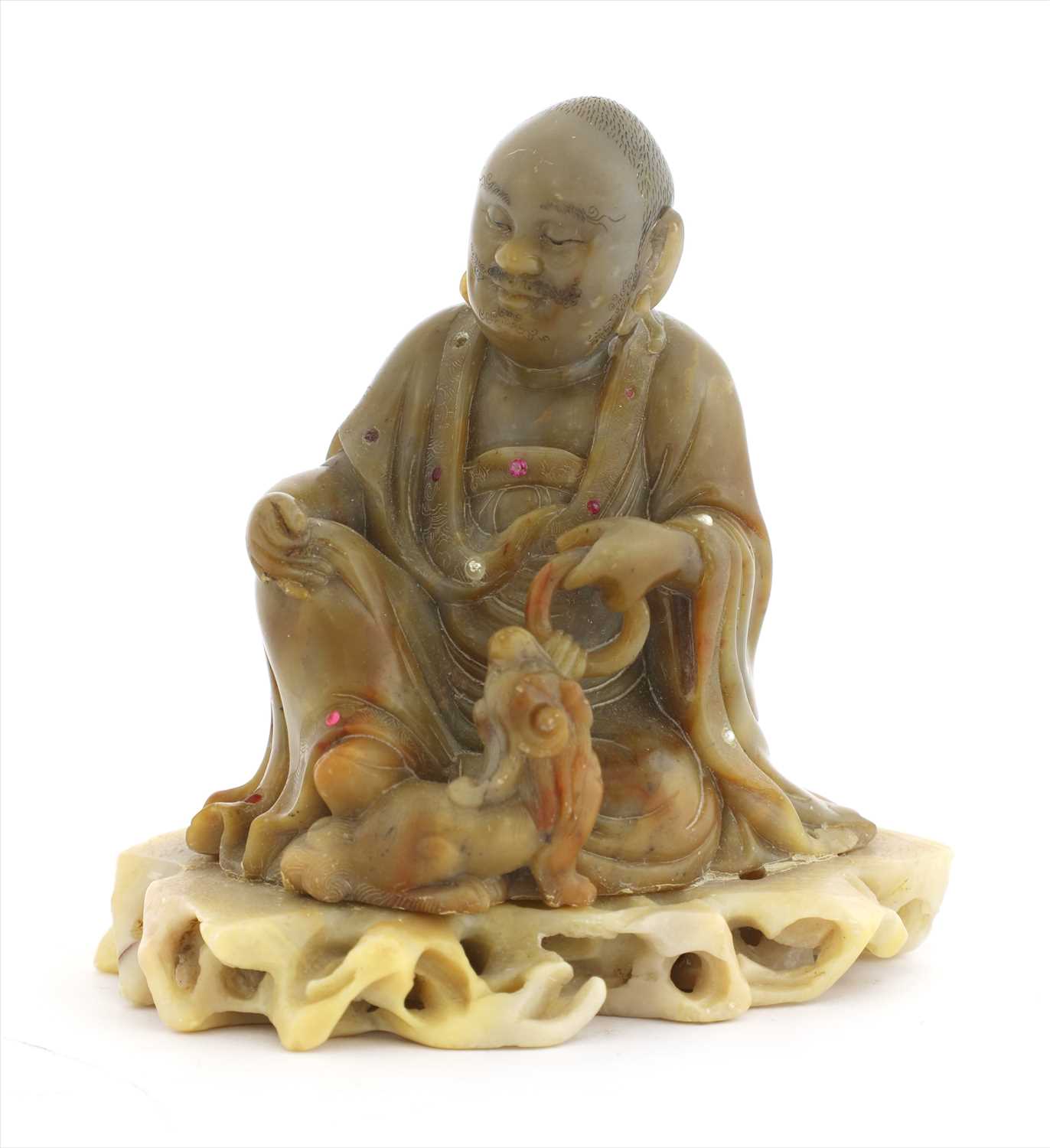 Lot 54 - A Chinese soapstone carving