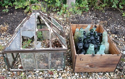 Lot 1029 - A Victorian square iron hand light