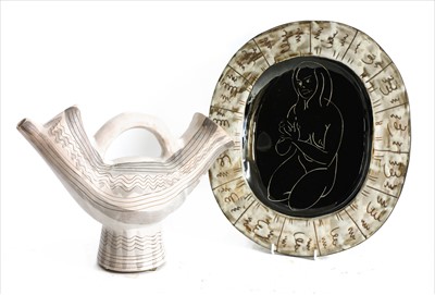 Lot 366 - A Vallauris ceramic dish