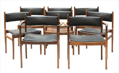 Lot 512 - A set of eight Danish rosewood dining chairs