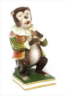 Lot 12 - A Derby monkey musician