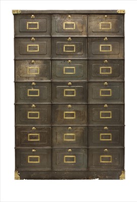 Lot 397 - A French metal cabinet