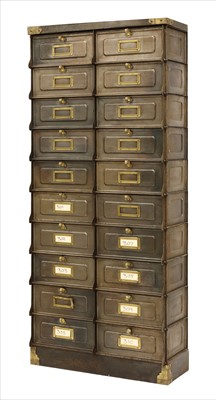 Lot 396 - A French metal cabinet