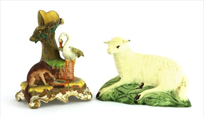Lot 11 - A Ralph Wood creamware sheep