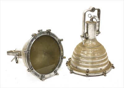 Lot 396A - Two metal 'Wiska' lights