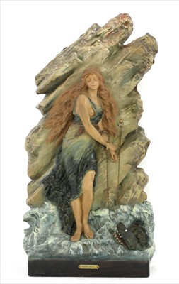 Lot 294 - An Art Nouveau painted plaster group