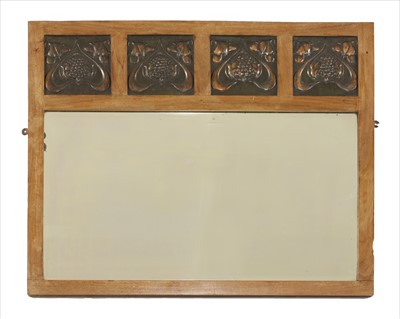 Lot 72 - An Arts & Crafts walnut mirror
