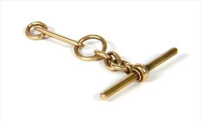 Lot 83 - A 15ct gold T-bar