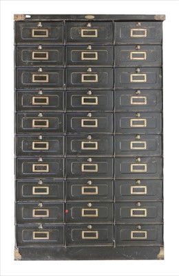 Lot 395 - A French metal cabinet