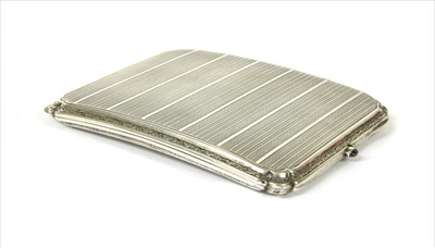 Lot 100 - A sterling silver cigarette case