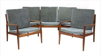 Lot 548 - A teak lounge suite