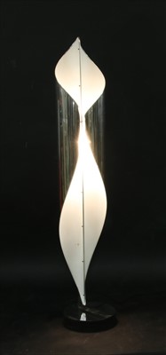 Lot 411 - A chrome standard lamp