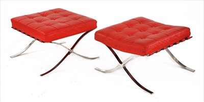 Lot 442 - A pair of Barcelona stools