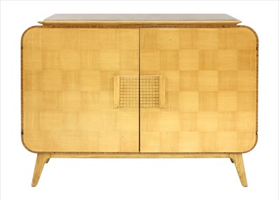 Lot 307 - A maple parquetry cabinet