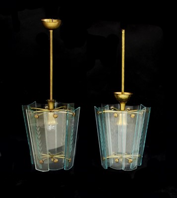 Lot 409 - A pair of Italian ceiling lights