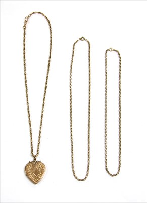 Lot 36 - A 9ct gold rectangular box link chain