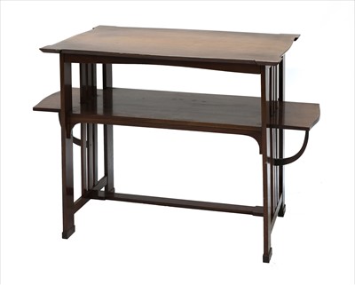 Lot 21 - A Liberty mahogany two-tier occasional table
