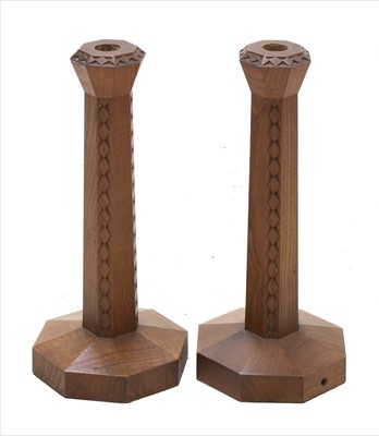 Lot 237 - A pair of oak table lamps