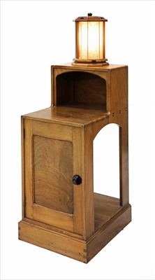 Lot 257 - A walnut bedside cabinet
