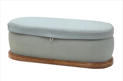 Lot 236 - A walnut and upholstered ottoman