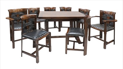 Lot 14A - An oak dining suite