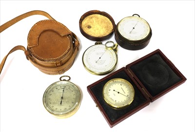 Lot 231 - Four aneroid barometers