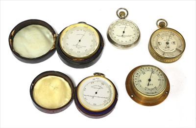 Lot 233 - Five pocket aneroids