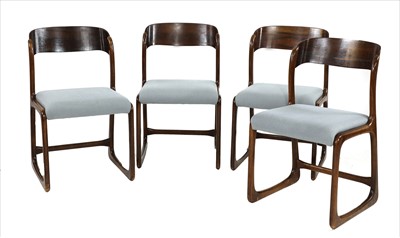 Lot 456 - Four Baumann rosewood dining chairs