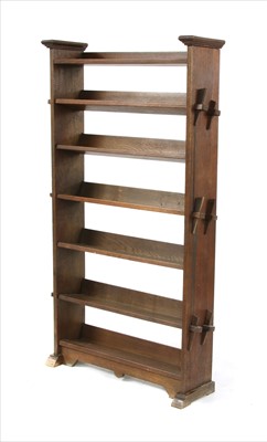 Lot 71 - An Arts & Crafts six-tier open bookshelf