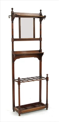 Lot 74 - An Arts & Crafts walnut hall stand