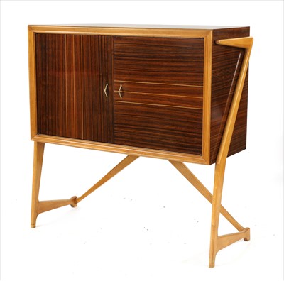 Lot 308 - An Italian rosewood and maple cocktail cabinet