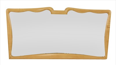 Lot 305 - An Italian maple and walnut mirror