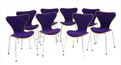 Lot 620 - A set of eight 'Series 7' chairs