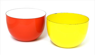 Lot 552 - Two enamelled 'Arabia' Finel bowls