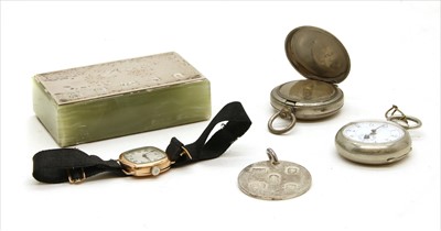 Lot 33 - An onyx and silver paperweight