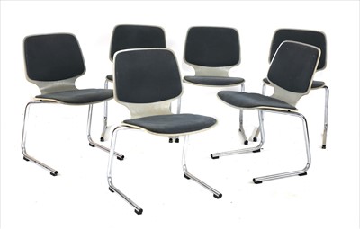 Lot 603 - A set of six cantilever chairs