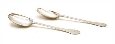 Lot 105 - Two 17th century silver trefid spoons