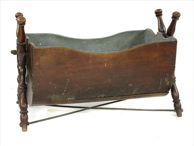 Lot 464 - A large 19th century mahogany log basket