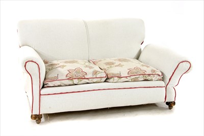 Lot 387 - A Victorian drop arm settee