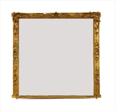 Lot 396 - A large overmantel mirror